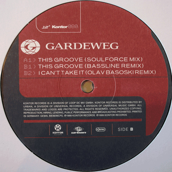 Gardeweg - This Groove / I Can't Take It (The Mixes) | Kontor Records (Kontor080) Gardeweg - This Groove / I Can't Take It (The Mixes) | Kontor Records (Kontor080)