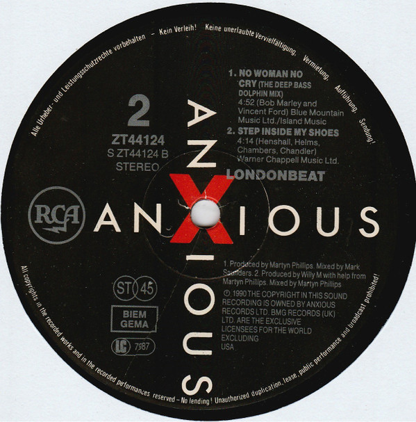 Londonbeat - No Woman No Cry | RCA (ZT 44124) - 4