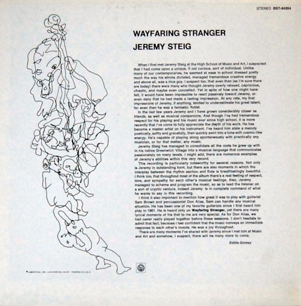 Jeremy Steig - Wayfaring Stranger | Blue Note (BST 84354) - 2