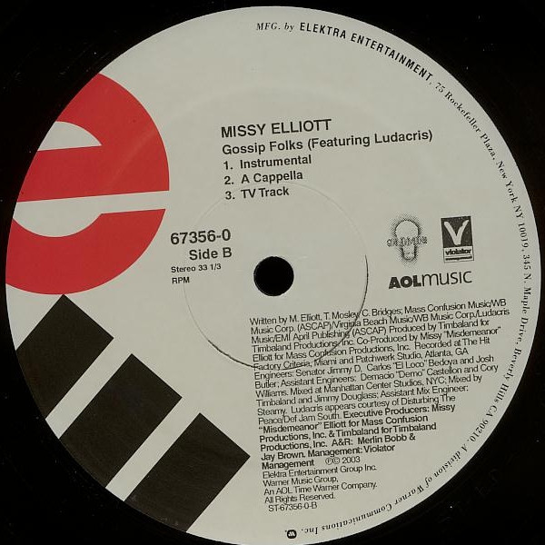 Missy Elliott Featuring Ludacris - Gossip Folks | Elektra (67356-0) - 3