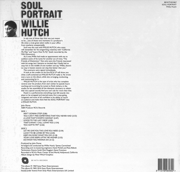 Willie Hutch - Soul Portrait | Be With Records (BEWITH018LP) Willie Hutch - Soul Portrait | Be With Records (BEWITH018LP)