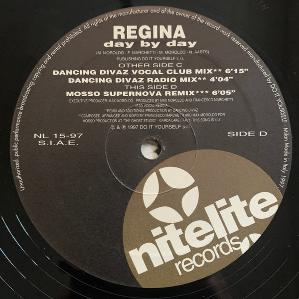 Regina - Day By Day | Nitelite Records (NL 15-97) - 2