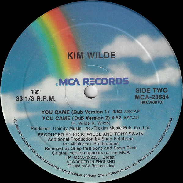 Kim Wilde - You Came (12") [Vinyl] | MCA Records (MCA-23884) - 4
