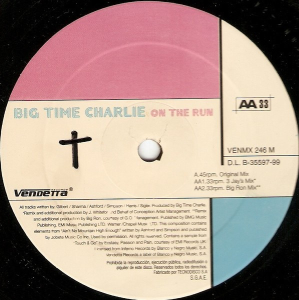 Big Time Charlie - On The Run | Vendetta Records (VENMX 246) - 4