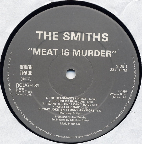 The Smiths - Meat Is Murder | Rough Trade (ROUGH 81) - 3 The Smiths - Meat Is Murder | Rough Trade (ROUGH 81) - 3