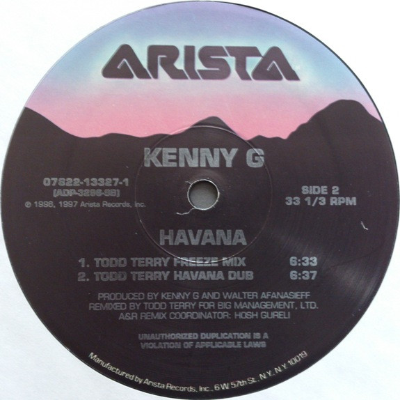 Kenny G - Havana (The Extended Mixes) | Arista (07822-13327-1) - 4