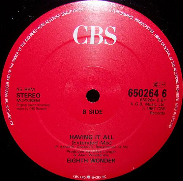 Eighth Wonder - Will You Remember | CBS (650264 6) - 4