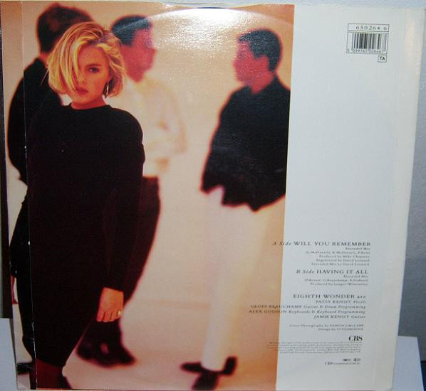 Eighth Wonder - Will You Remember | CBS (650264 6) - 2