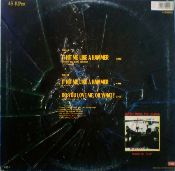 Huey Lewis & The News - It Hit Me Like A Hammer | EMI USA (14 2044026) - 2