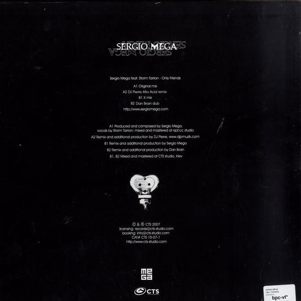 Sergio Mega Feat. Storm Tarrion - Only Friends | CTS records (CTS 1507-1) - 2