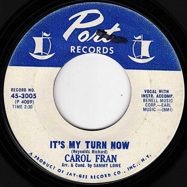 Carol Fran - You Can't Stop Me | Port Records (45-3005) - 2