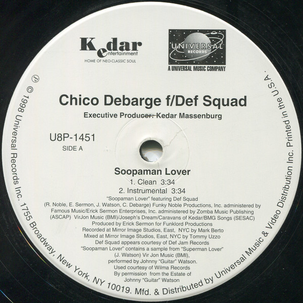 Chico DeBarge - Soopaman Lover (Remix) | Universal Records (U8P-1451)