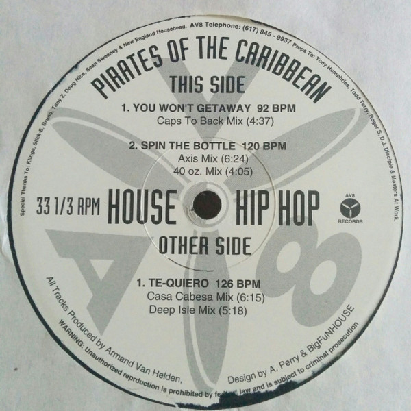 Pirates Of The Caribbean - You Won't Getaway  | AV8 Records (AV 001)