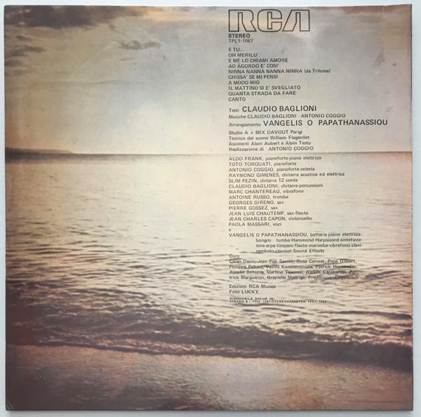 Claudio Baglioni - E Tu... | RCA (TPL1-1067) - 2