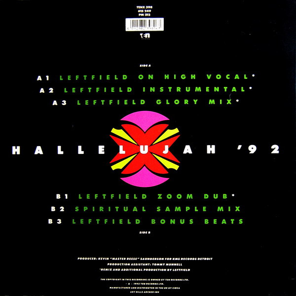 Inner City - Hallelujah '92 | 10 Records (TENX 398) - 2