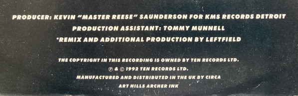 Inner City - Hallelujah '92 | 10 Records (TENX 398) - 5