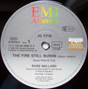 Russ Ballard - The Fire Still Burns | EMI (1C K 060 20 0694 6)