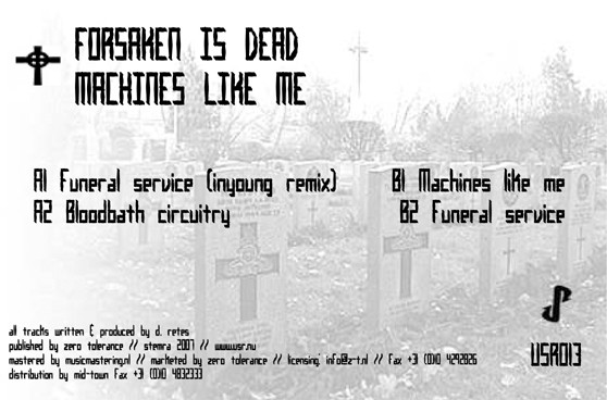 Forsaken Is Dead - Machines Like Me | USR (USR013)