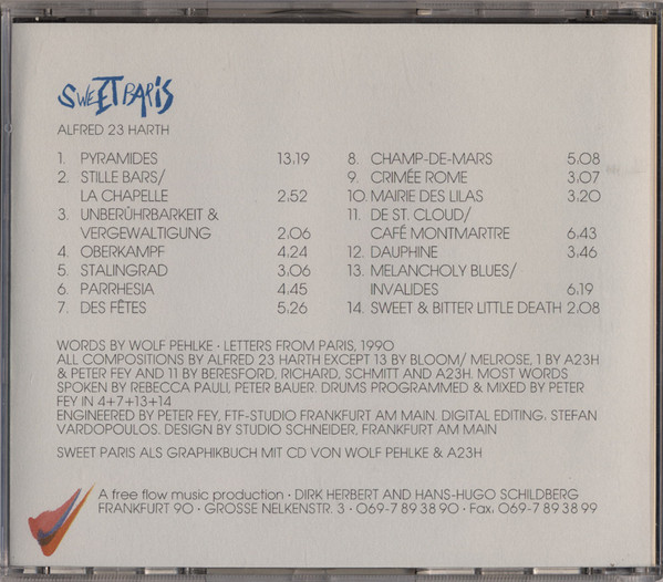 Alfred 23 Harth - Sweet Paris | Free Flow Music Production (FFM 0291) Alfred 23 Harth - Sweet Paris | Free Flow Music Production (FFM 0291)