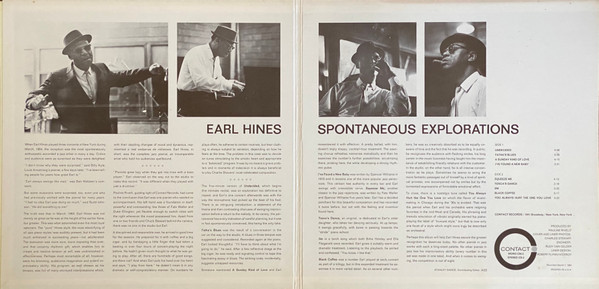 Earl Hines - Spontaneous Explorations | Contact (CM-2) - 2 Earl Hines - Spontaneous Explorations | Contact (CM-2) - 2