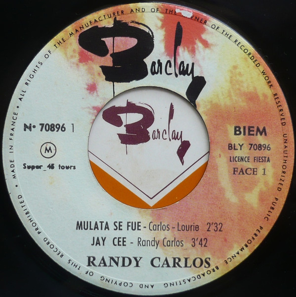 Randy Carlos - Mulate Se Fue | Barclay (70896) - 3