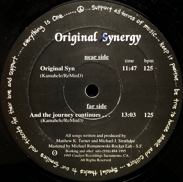 Original Synergy - Original Syn / And The Journey Continues... | Catalyst Recordings (CAT I) - main