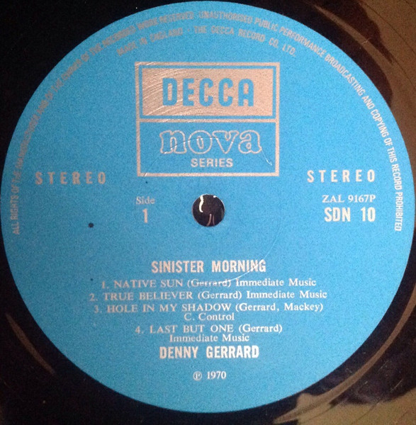 Denny Gerrard - Sinister Morning | Deram (SDN 10) - 3