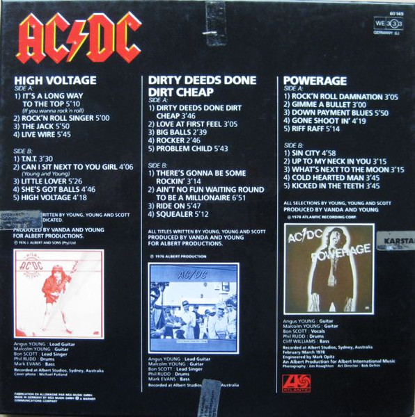 AC/DC - 3 Record Set | Atlantic (60149) - 2 AC/DC - 3 Record Set | Atlantic (60149) - 2