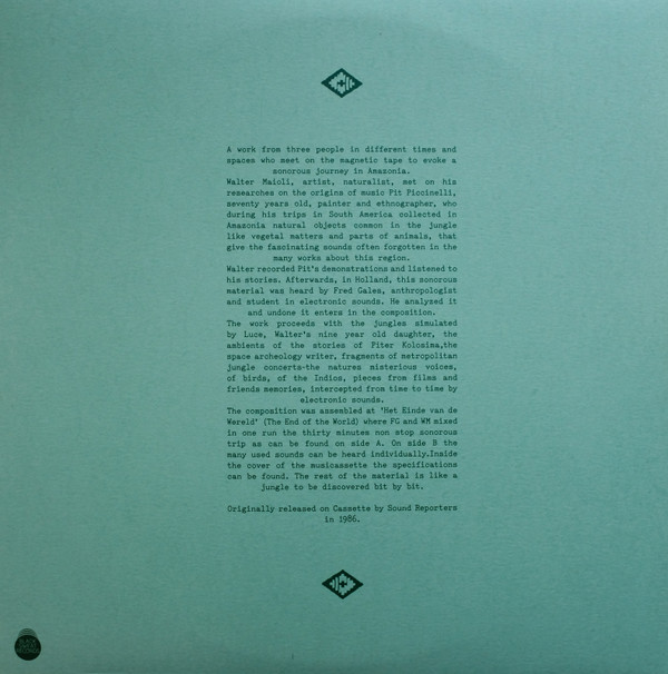 Pit Piccinelli , Fred Gales , Walter Maioli - Amazonia 6891 | Black Sweat Records (BS026) - 2