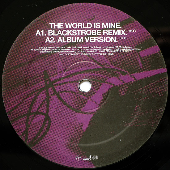 David Guetta - The World Is Mine | Virgin (DINST 271) - 3