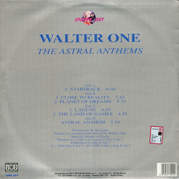 Walter One - The Astral Anthems | Underground Music Department (UMD) (UMD 257) - 2