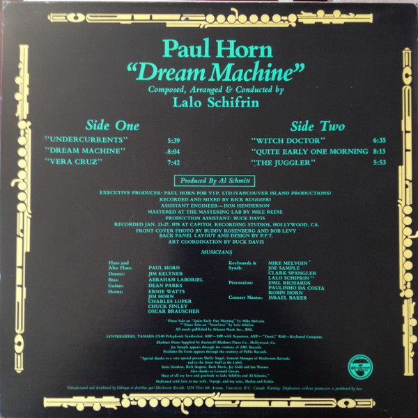 Paul Horn - Dream Machine | Mushroom Records (MRS-5010)
