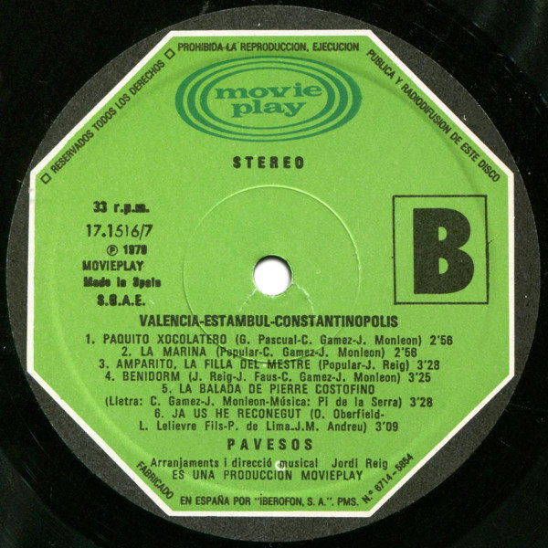 Pavesos - Valencia, Estambul, Konstantinopolis | Movieplay (17.1516/7) - 4