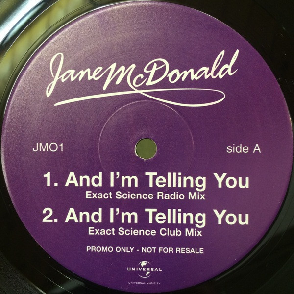 Jane McDonald - And I'm Telling You / To Sir With Love | Universal Music (JMO1) - main