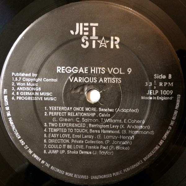 Various - Reggae Hits Volume 9 | Jet Star (JELP1009) - 4