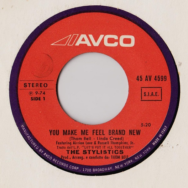 The Stylistics - You Make Me Feel Brand New | Avco (AV 4599) - 2