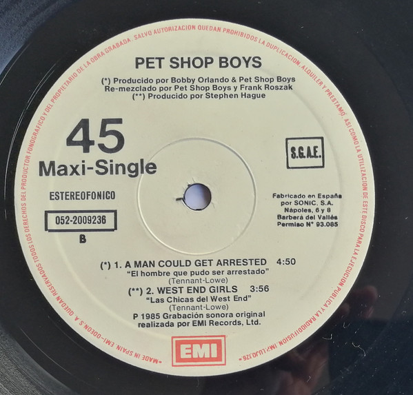 Pet Shop Boys - West End Girls | EMI (052 20 0923 6) - 4 Pet Shop Boys - West End Girls | EMI (052 20 0923 6) - 4