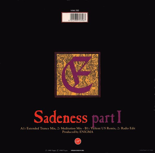 Enigma - Sadeness Part I | Virgin (VINX 703) - 2
