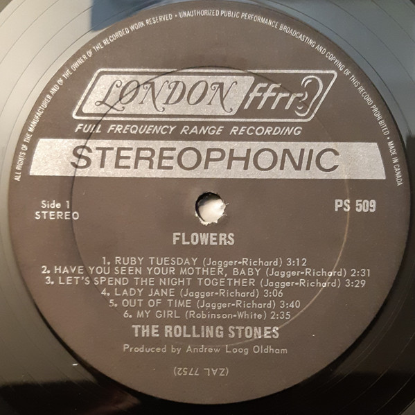 The Rolling Stones - Flowers | London Records (PS 509) - 3