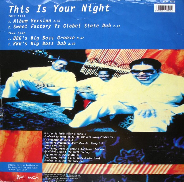 Heavy D. & The Boyz - This Is Your Night | MCA Records (MCST 2010) - 4