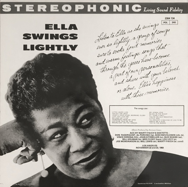 Ella Fitzgerald - Ella Swings Lightly | Verve Records (2304 134) - 2 Ella Fitzgerald - Ella Swings Lightly | Verve Records (2304 134) - 2