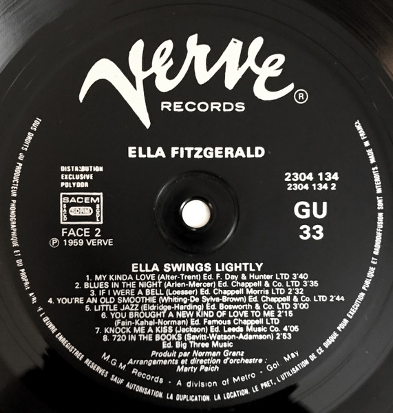 Ella Fitzgerald - Ella Swings Lightly | Verve Records (2304 134) - 4 Ella Fitzgerald - Ella Swings Lightly | Verve Records (2304 134) - 4