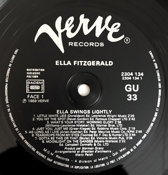 Ella Fitzgerald - Ella Swings Lightly | Verve Records (2304 134) - 3 Ella Fitzgerald - Ella Swings Lightly | Verve Records (2304 134) - 3