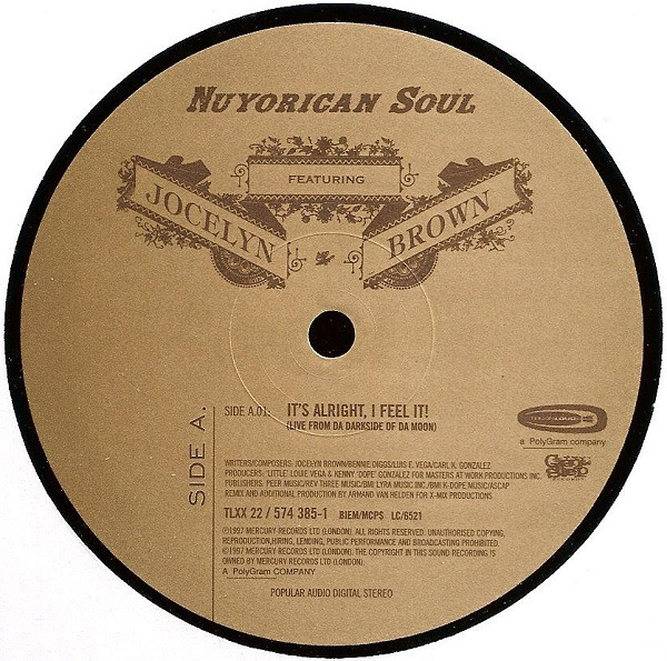 Nuyorican Soul Featuring Jocelyn Brown - It's Alright, I Feel It! (P.M.) | Talkin' Loud (TLXX 22) - 3