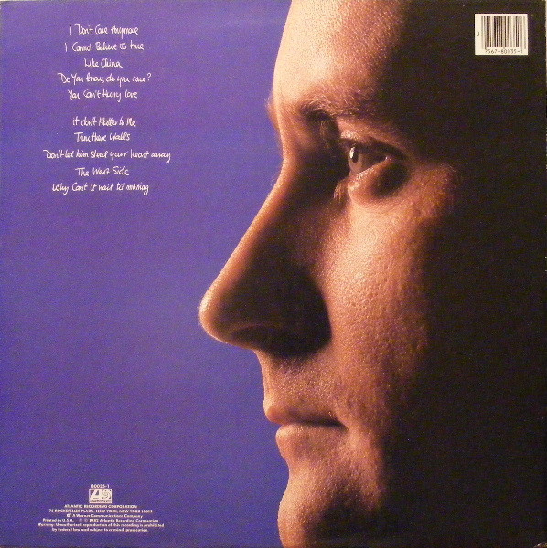 Phil Collins - Hello, I Must Be Going! | Atlantic (7 80035-1)