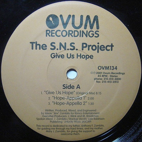 SNS Project - Give Us Hope | Ovum Recordings (OVM134) SNS Project - Give Us Hope | Ovum Recordings (OVM134)