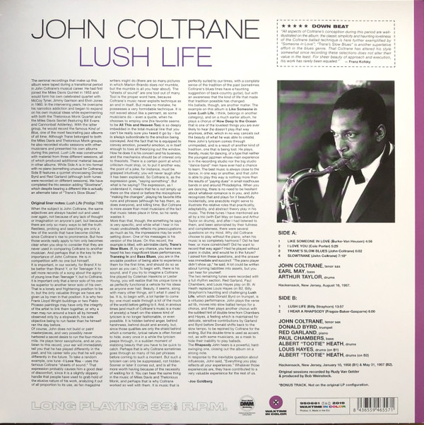 John Coltrane - Lush Life | WaxTime In Color (950661)