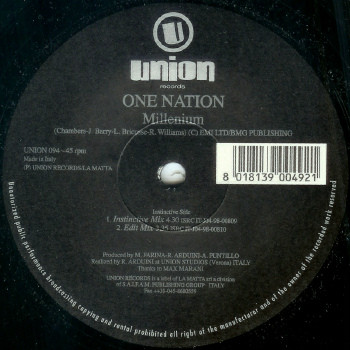 One Nation - Millenium | Union Records (UNION 094)