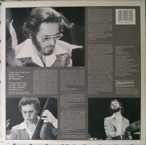 Bill Evans - The Paris Concert (Edition One) | Elektra Musician (60164) - 2 Bill Evans - The Paris Concert (Edition One) | Elektra Musician (60164) - 2