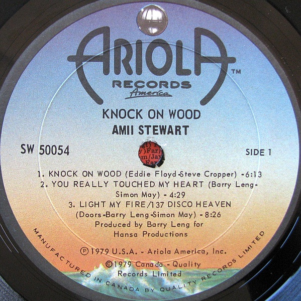 Amii Stewart - Knock On Wood | Ariola Records America (SW 50054) - 3 Amii Stewart - Knock On Wood | Ariola Records America (SW 50054) - 3